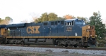 CSX 876 heads back to the yard late in the afternoon